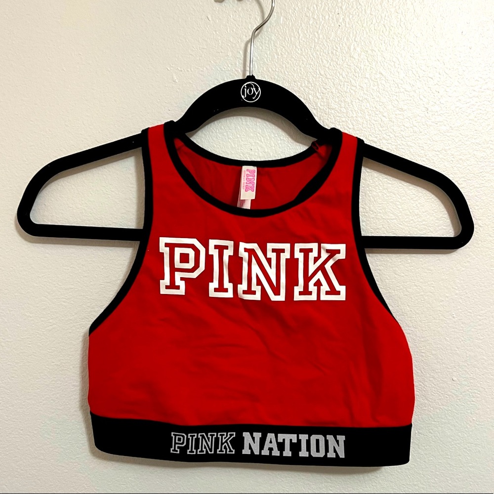 Red cropped bralette/tank